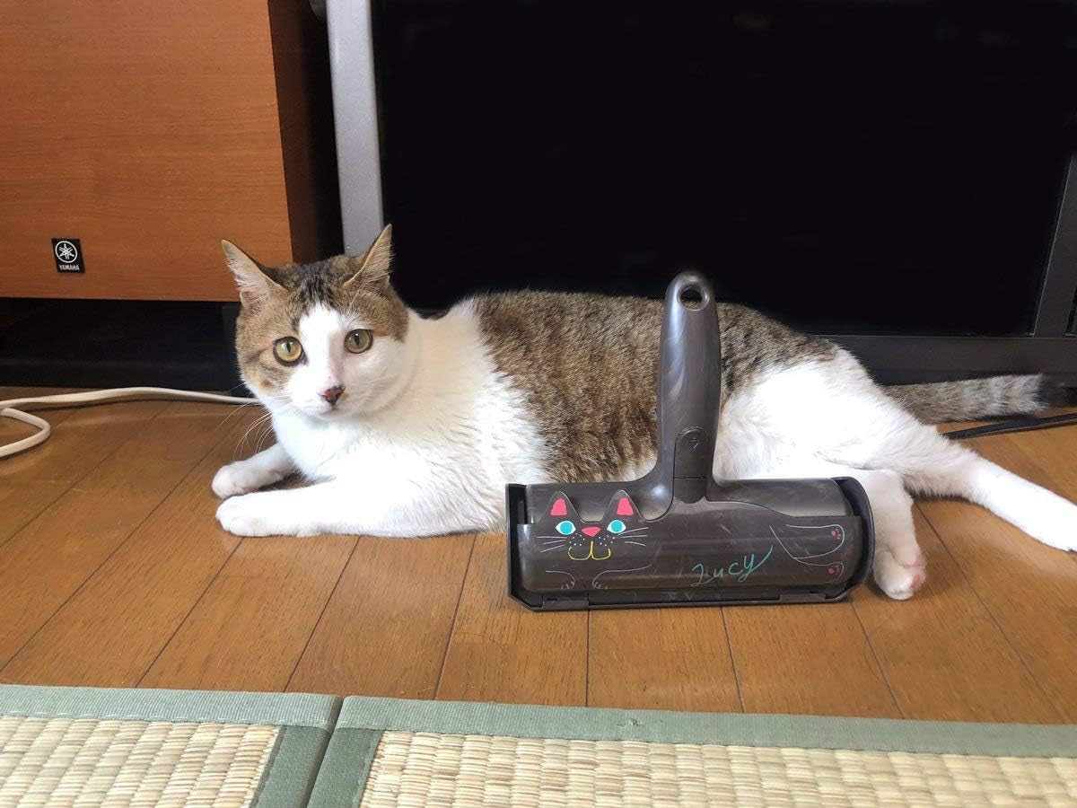 Pet Hair Remover Roller - Lint Roller for Pet Hair - Self-Cleaning Dog & Cat Hair Remover - Clean Furniture, Carpets, Bedding, Clothing and More. Grey